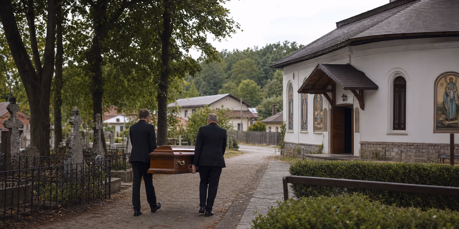 Echipă funerară în zona Balotești