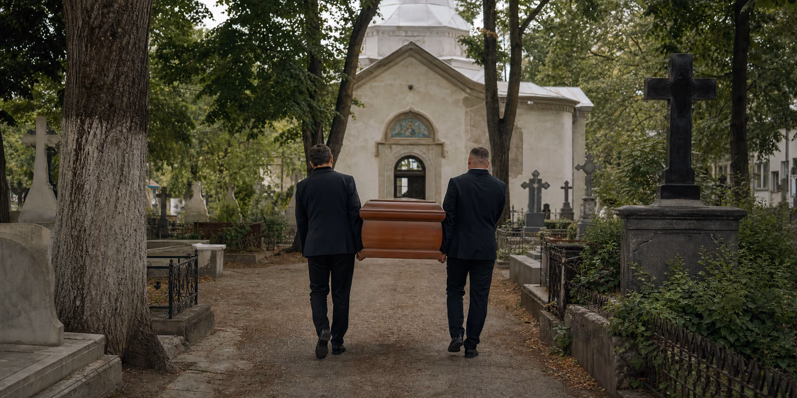 Echipă funerară în zona Buftea