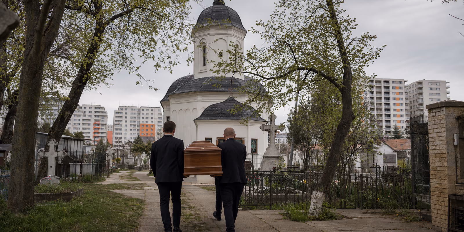 Echipă funerară în zona Popești-Leordeni
