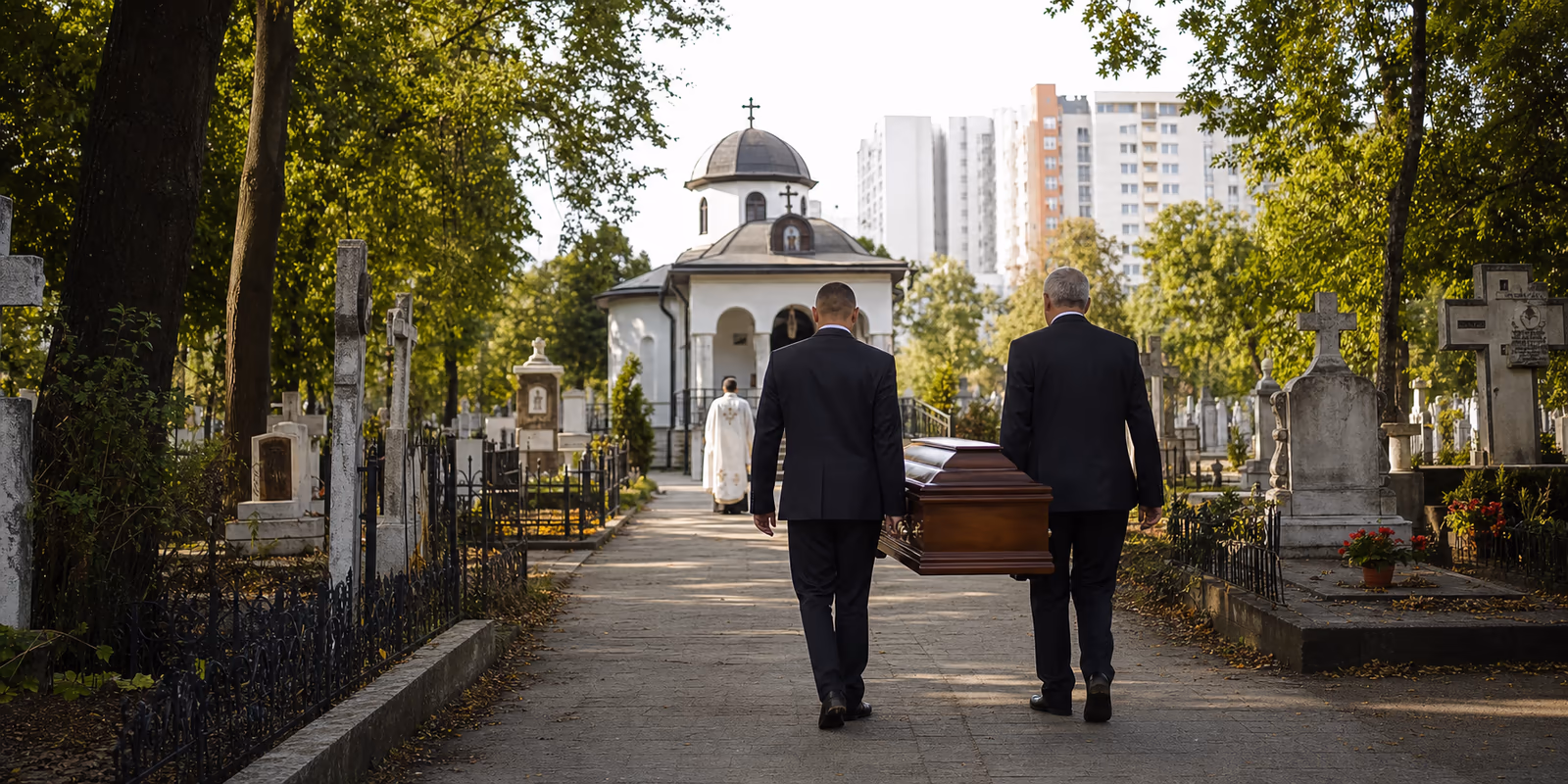 Echipă funerară în zona Sector 3